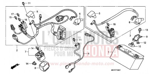 BATTERIE (CBF600S8/SA8/N8/NA8) CBF600S8 de 2008